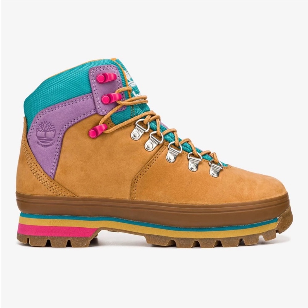 Timberland Wheat Tan Multicolor Leather Hiking Ankle Boots